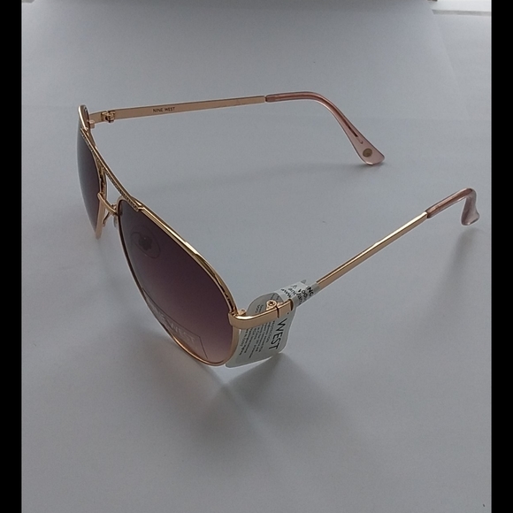 NWT Nine Wext Pink Rose Gold Aviator Sunglasses - Picture 2 of 5